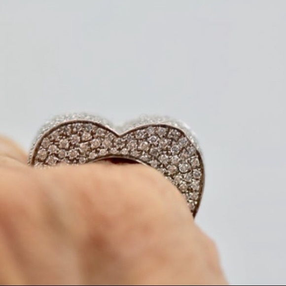 ❗️🆑❗️HEART CHUNKY RING SIZE 7 - Picture 4 of 8